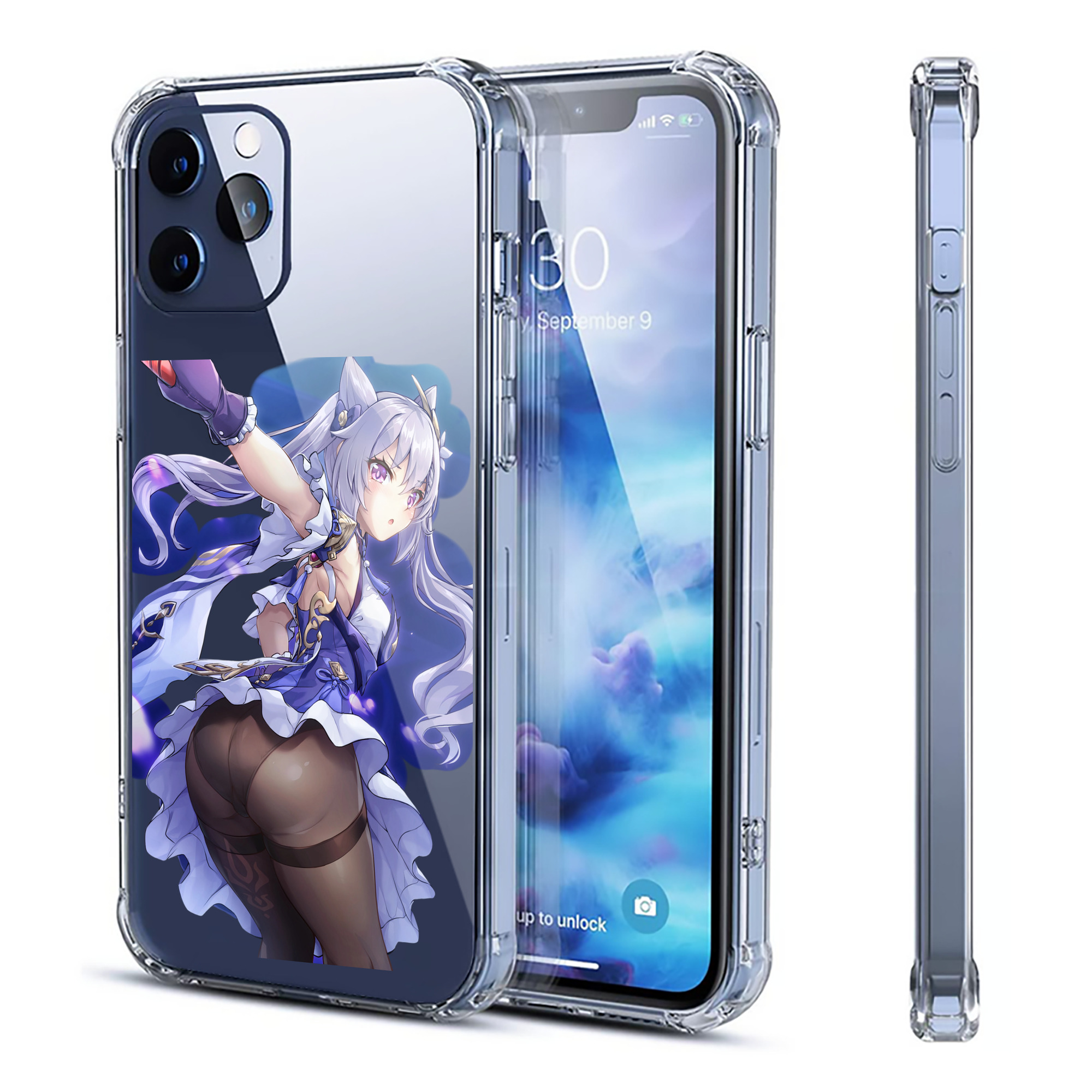 げんし神 刻晴 こくせい genshin Kokusei 【iPhone 12シリーズ対応】透明スマホケース（クリアソフトケース）